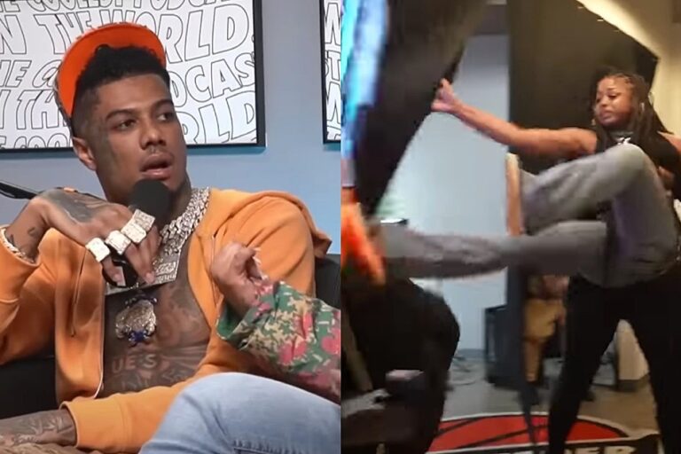 Chrisean Rock Removed From Blueface Interview Kicking, Screaming