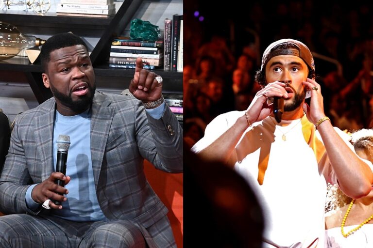 50 Cent Blasts Grammys for Lack of Bad Bunny Subtitles
