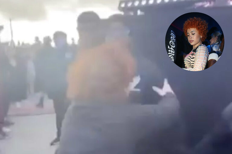 Ice Spice Fan Tries to Jump on Stage During Rolling Loud Set