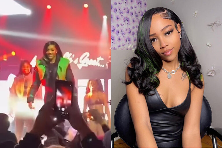 GloRilla Reacts to Fan Catching Wig at Concert and Wearing It