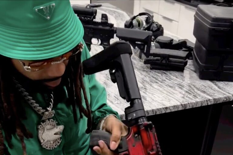 Money Man Shows Off His Own Line of Guns and Ammo He’s Selling