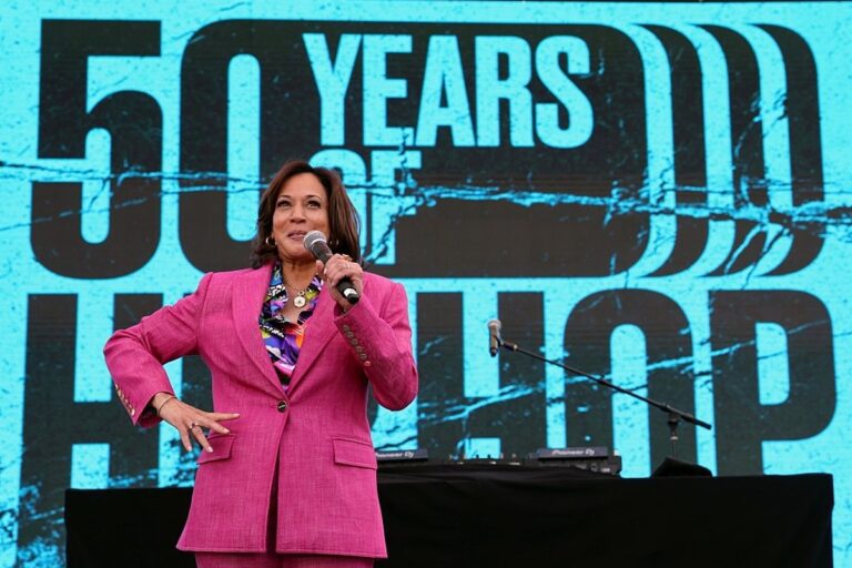 Rappers Perform at Kamala Harris’ Hip-Hop 50th Anniversary Event
