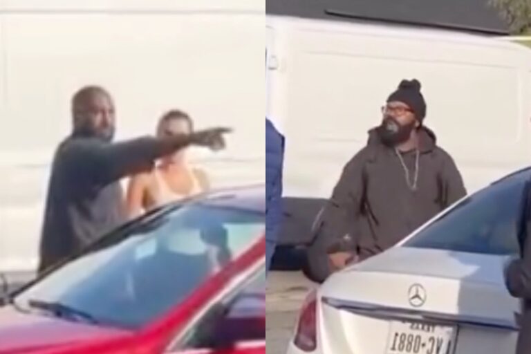 Kanye West and Wife Get Yelled at by Homeless Man