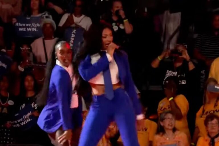 Megan Thee Stallion Performs at VP Kamala Harris’ Rally