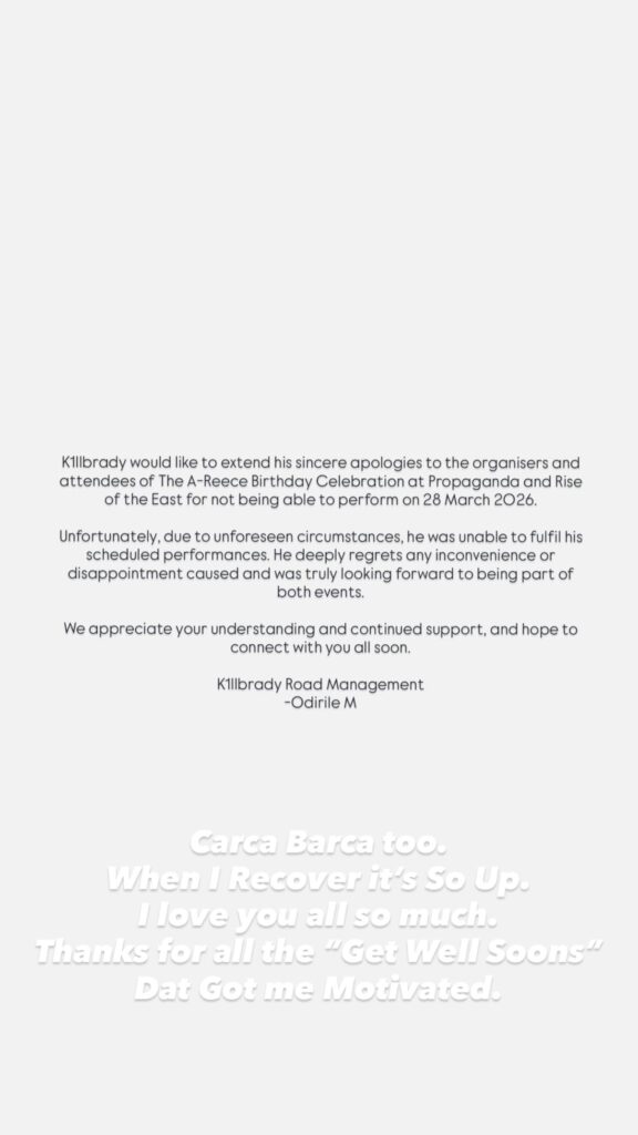 K1llbrady social media update